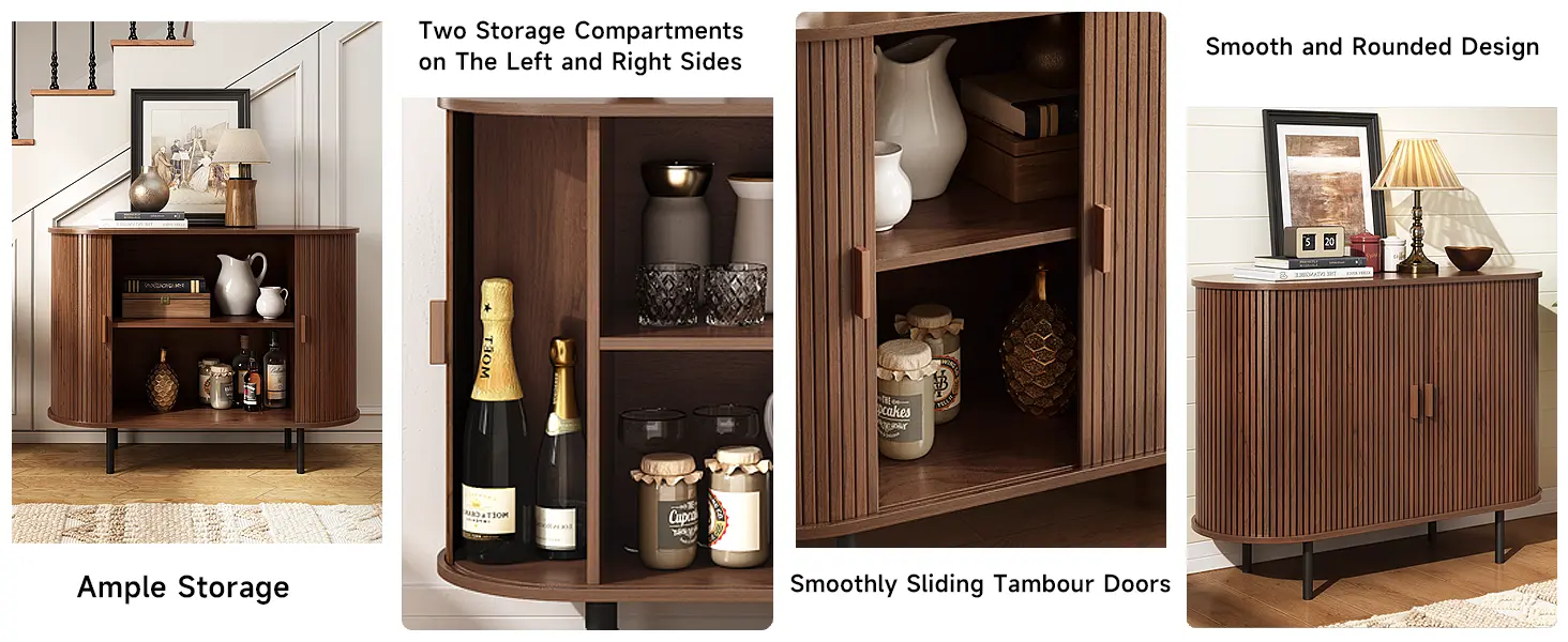 Bufet sideboard cu uși glisante – imagine detaliu 3